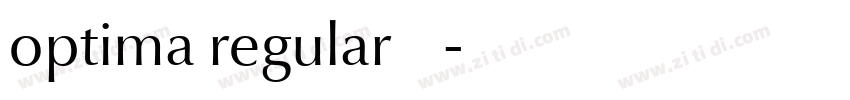 optima regular字体下载字体转换